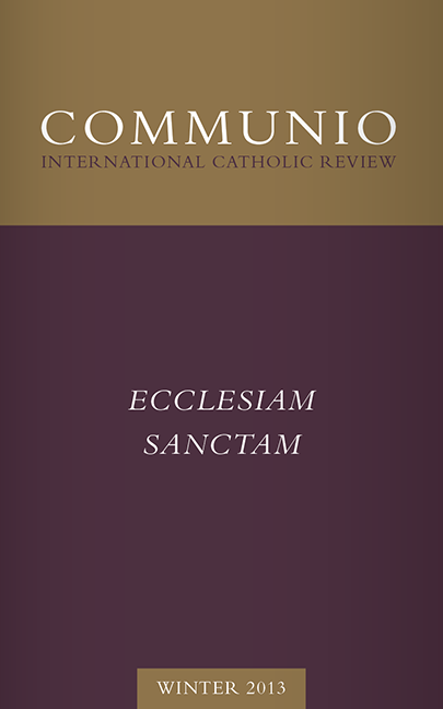 Communio - Winter 2013 - Ecclesiam Sanctam (photocopy)