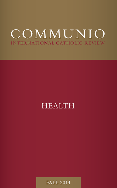 Communio - Fall 2014 - Health