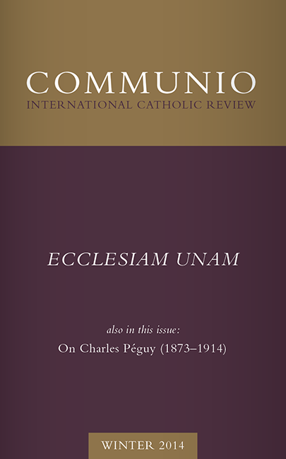 Communio - Winter 2014 - Ecclesiam Unam (photocopy)