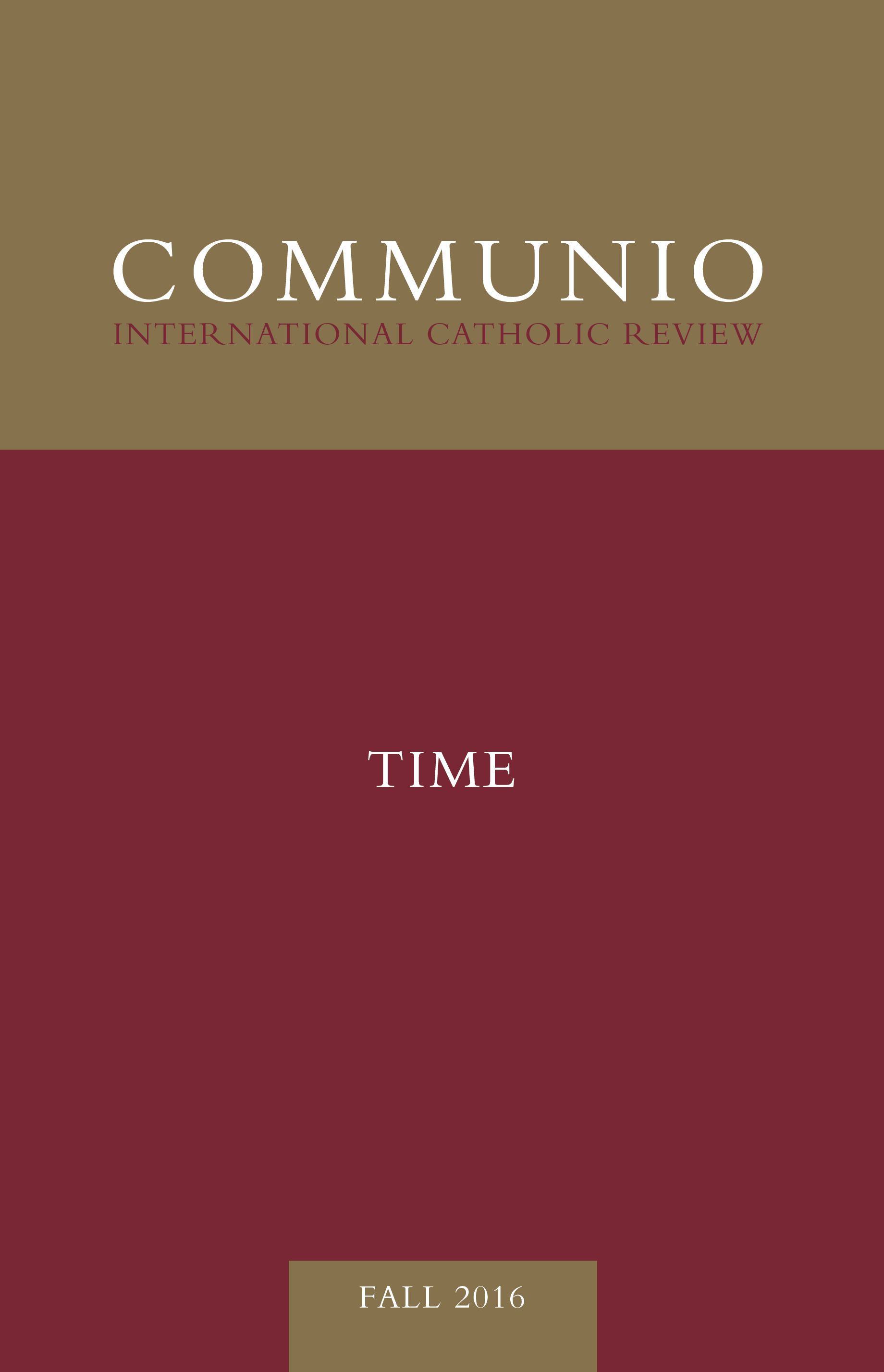 Communio - Fall 2016 - Time (photocopy)