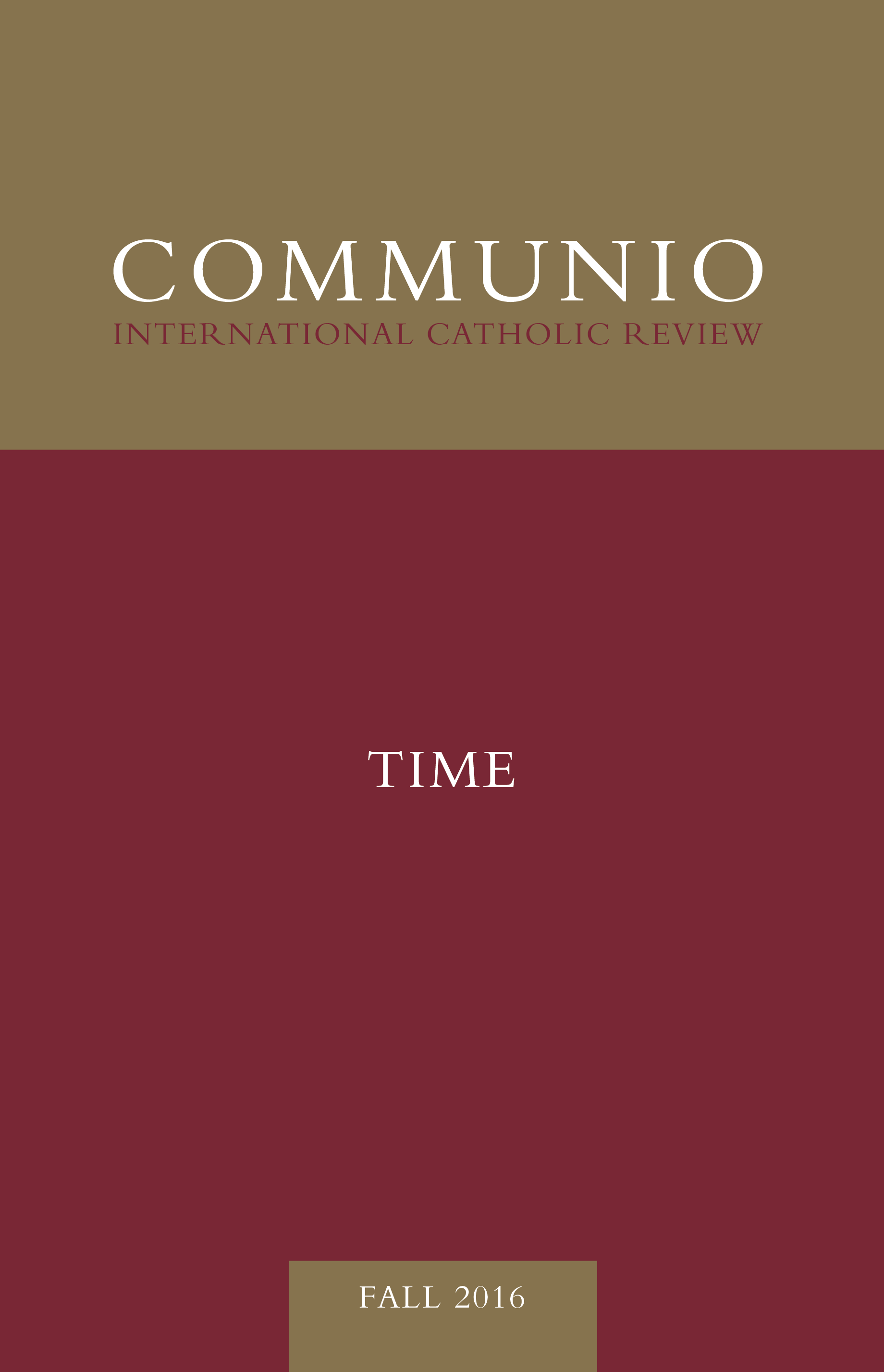 Communio - Fall 2016 - Time