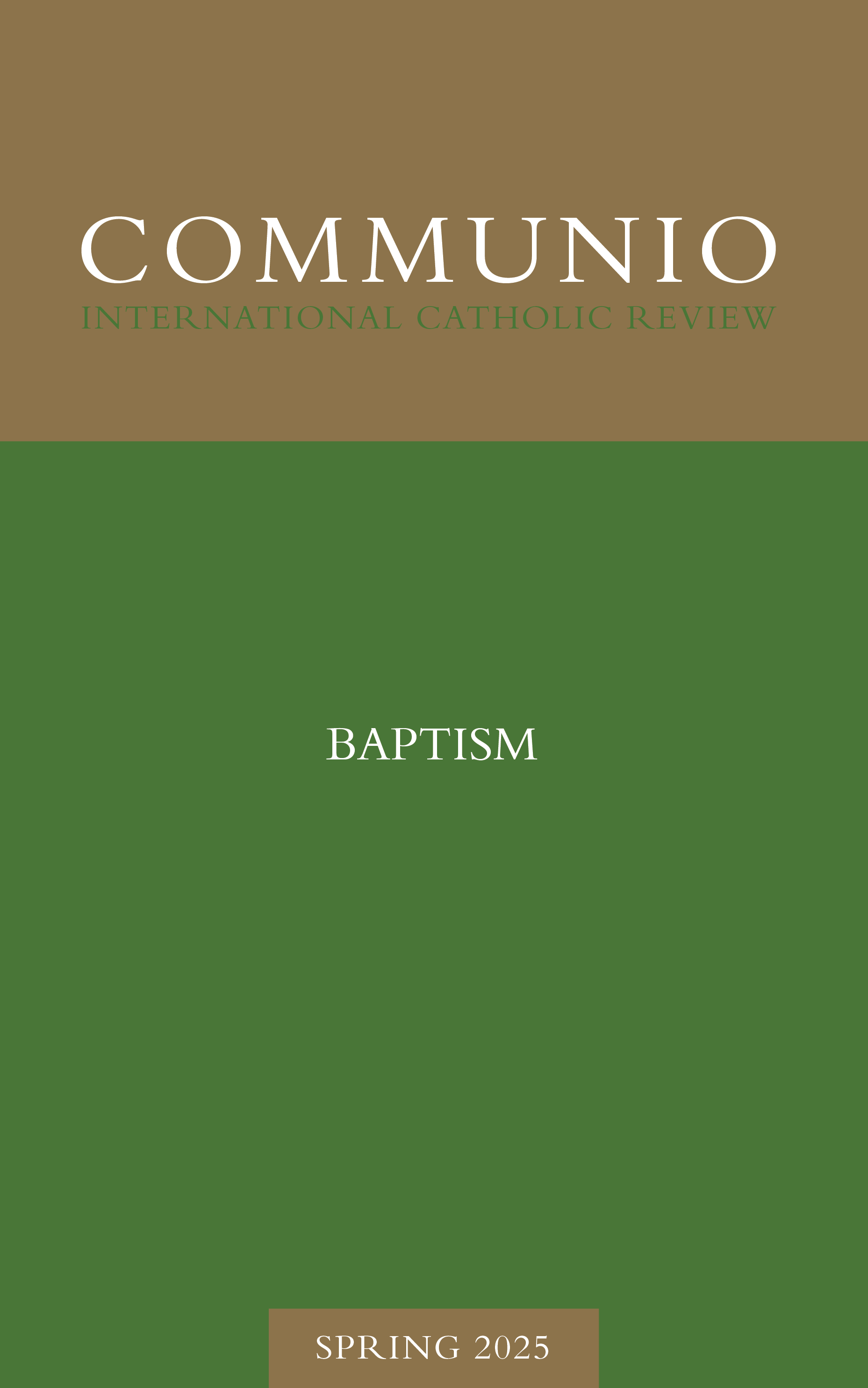 Communio - Spring 2025 - Baptism