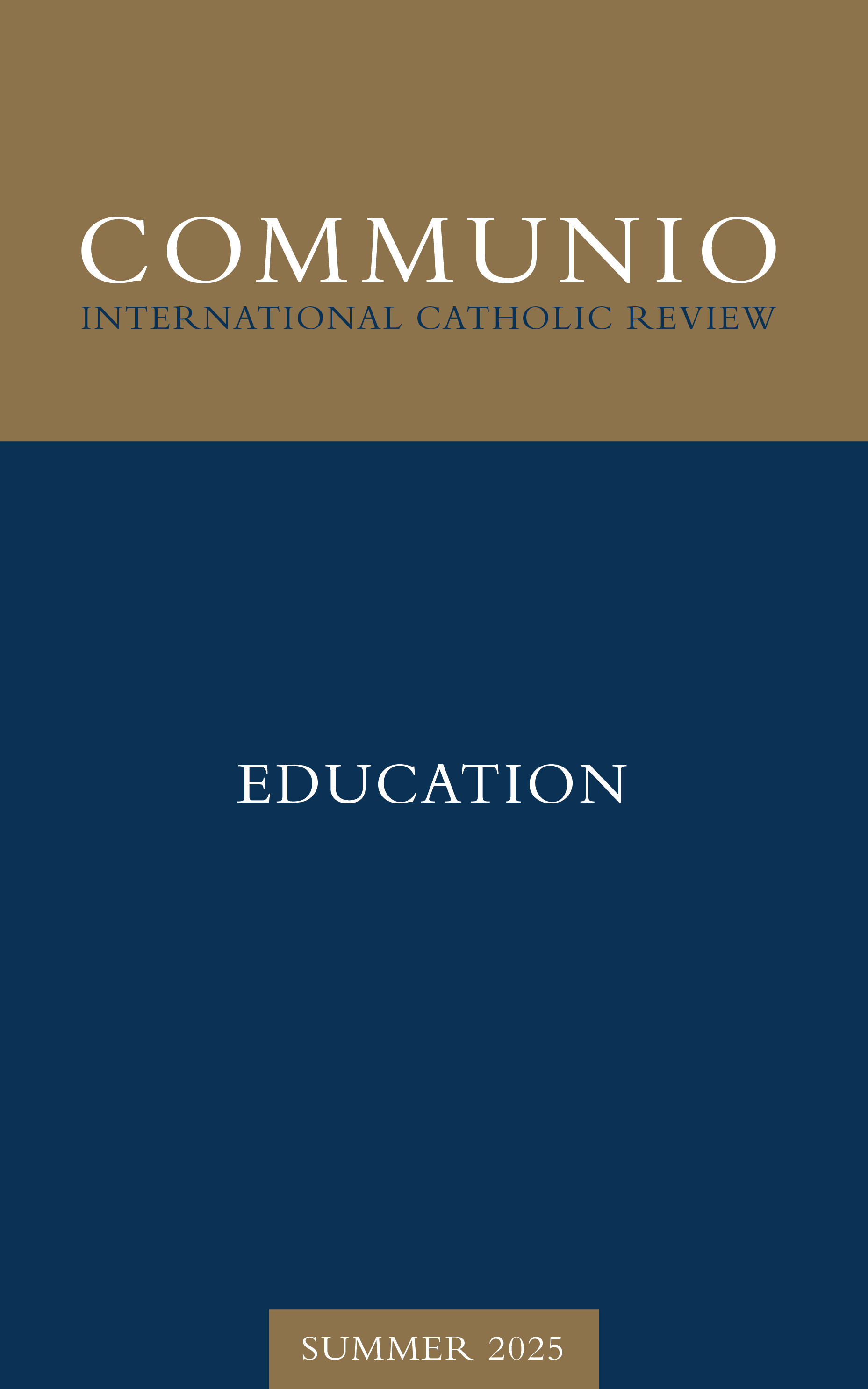 Communio - Summer 2025 - Education