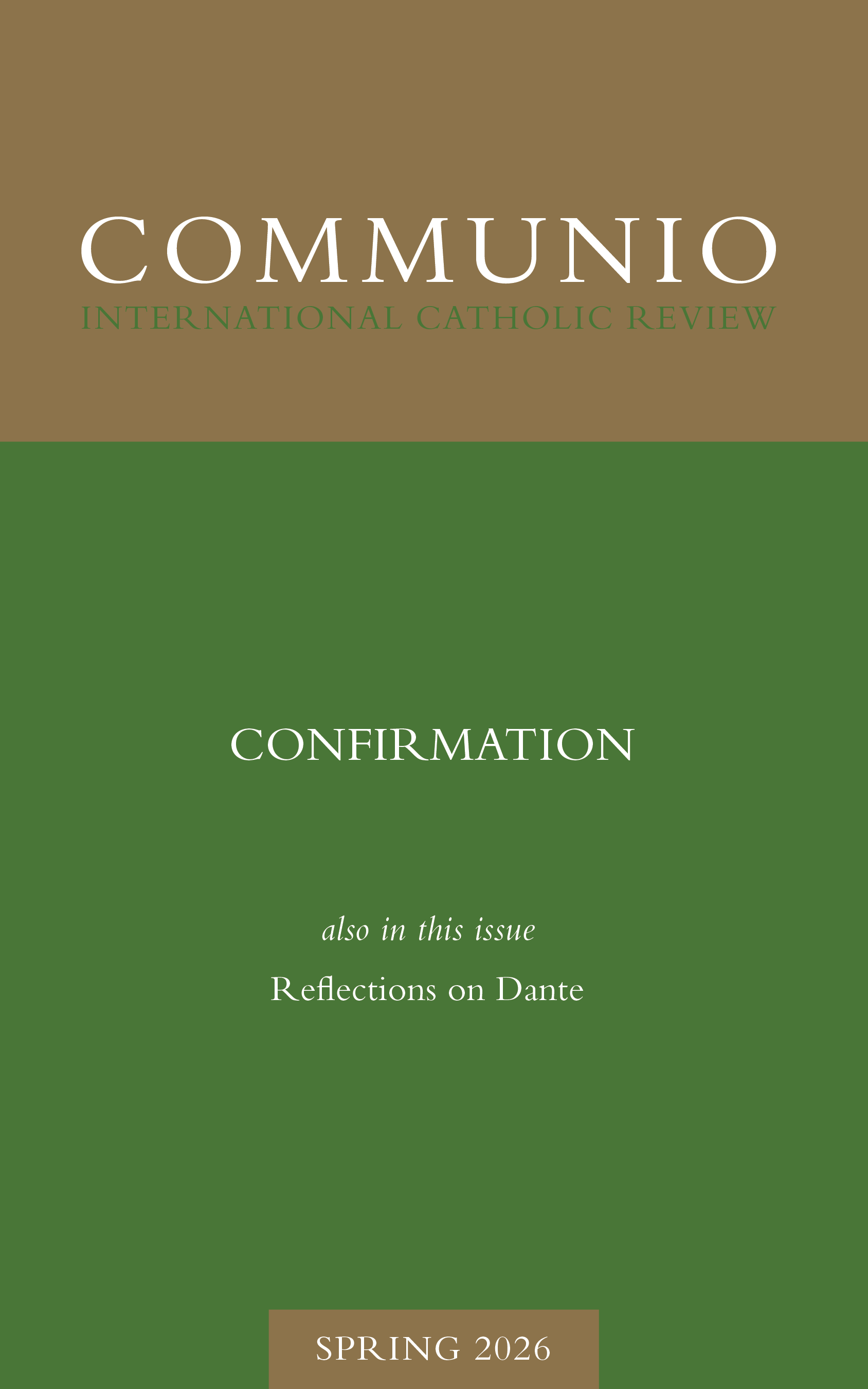 Communio - Spring 2026 - Confirmation